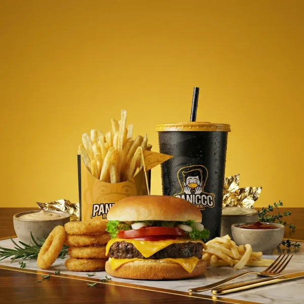 jasa desain kemasan produk burger panic